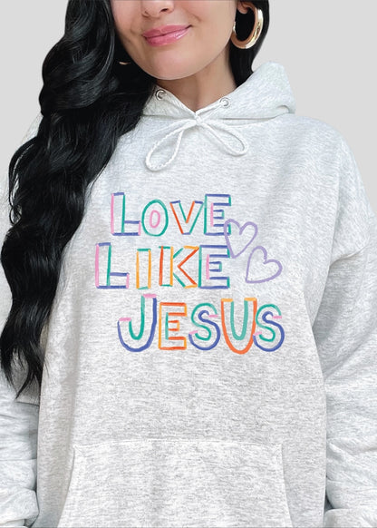 Love Like Jesus Crayon Doodle Sweatshirts