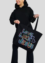 Love Like Jesus Crayon Doodle Jumbo Tote