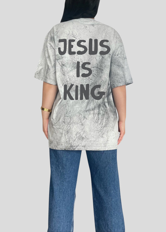 [CUSTOMIZABLE] Dyed Jesus is King Tees