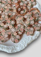 Floral Coptic Cross Keychains