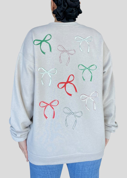 Have Yourself a Merry Little Christmas Habibi Bow Sweatshirts