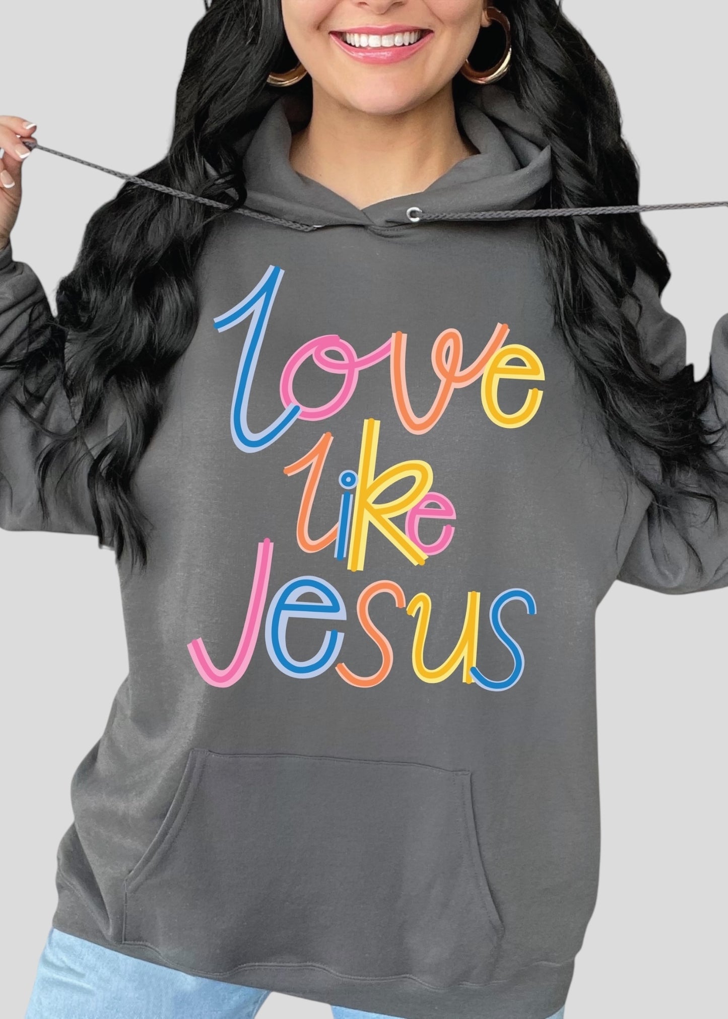 Love Like Jesus Cursive Scribble Sweatshirts