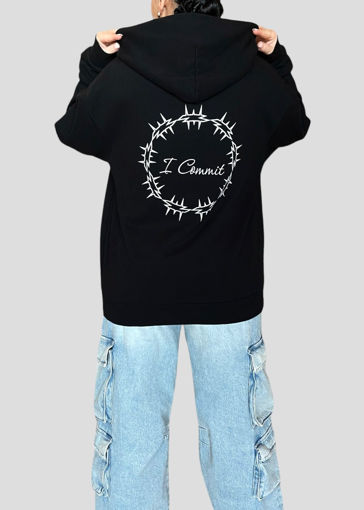 Embroidered and Printed Last Words of Christ Hoodies