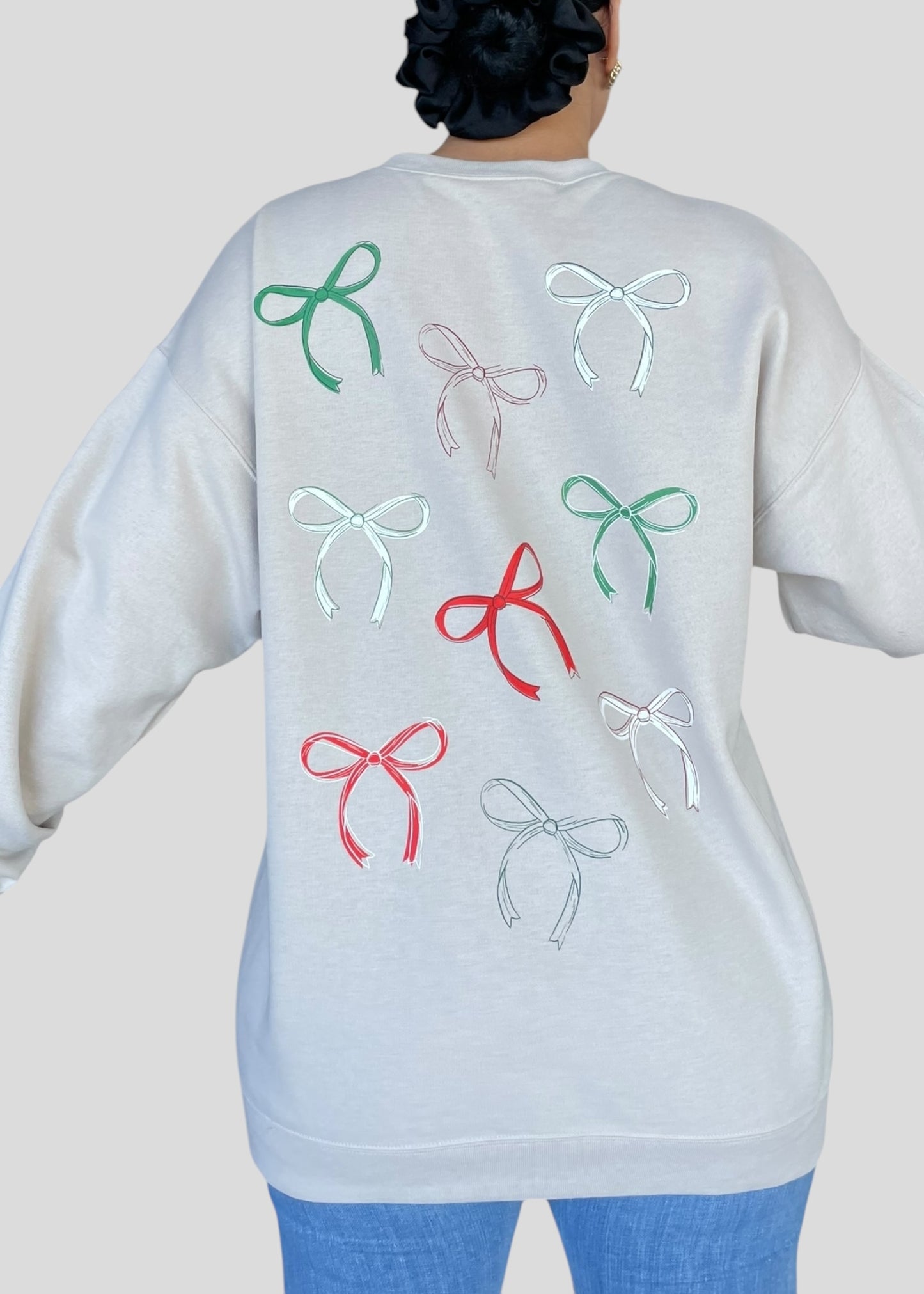 Have Yourself a Merry Little Christmas Habibi Bow Sweatshirts