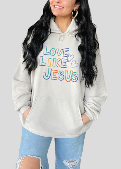 Love Like Jesus Crayon Doodle Sweatshirts