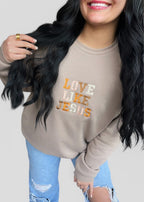 Embroidered Love Like Jesus Sweatshirts