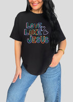 Love Like Jesus Crayon Doodle Tees