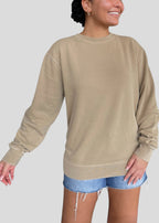 Embroidered Custom Floral Text Crewneck
