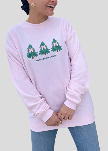 'Tis The Season Habibi- Coquette Christmas Tree Sweatshirts