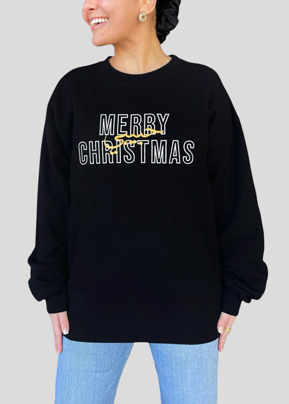 Embroidered Arabic Merry Christmas Habibi Sweatshirts