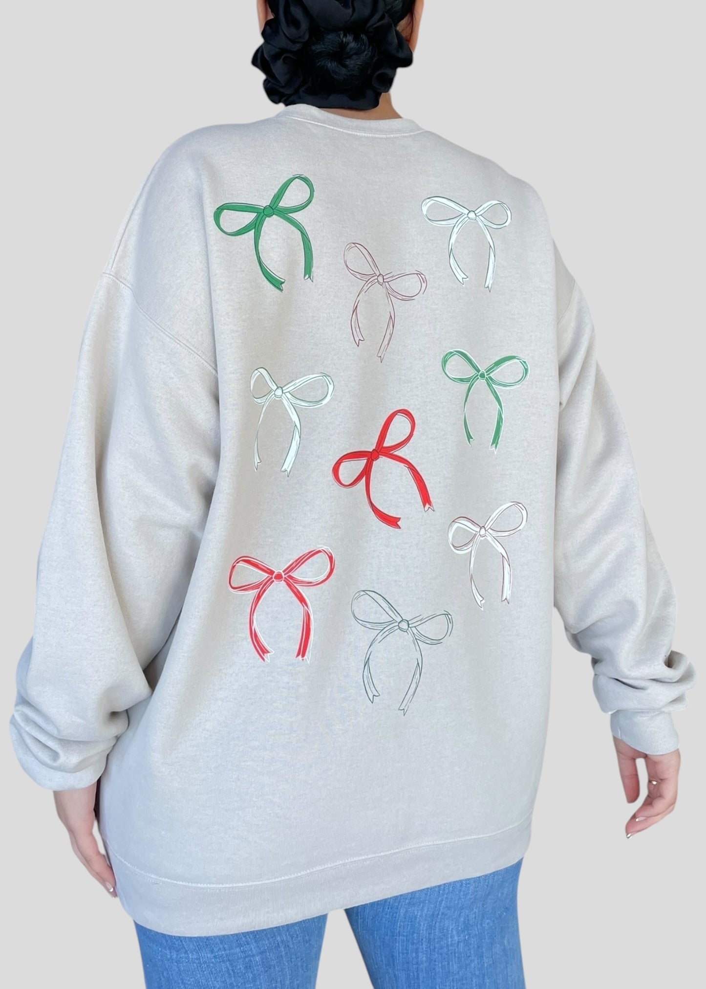 Have Yourself a Merry Little Christmas Habibi Bow Sweatshirts