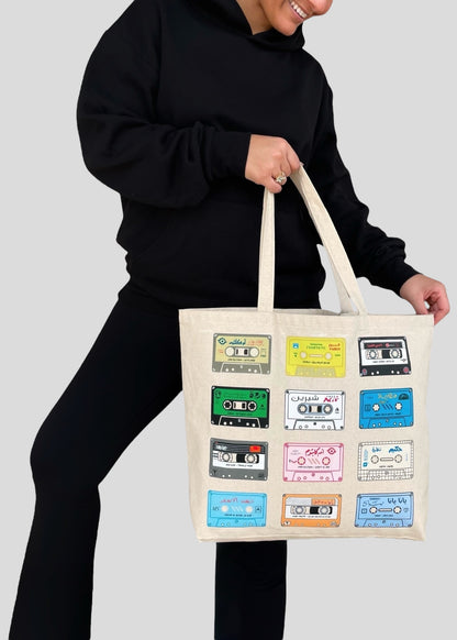 Arabic Cassette Collection Jumbo Tote