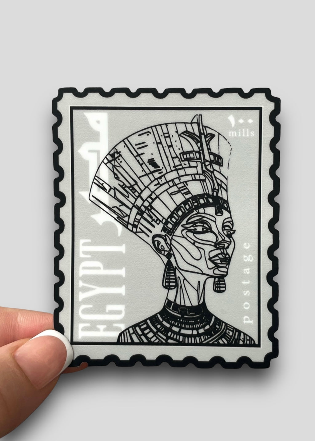 Nefertiti - Egypt Postage Stamp Vinyl Sticker