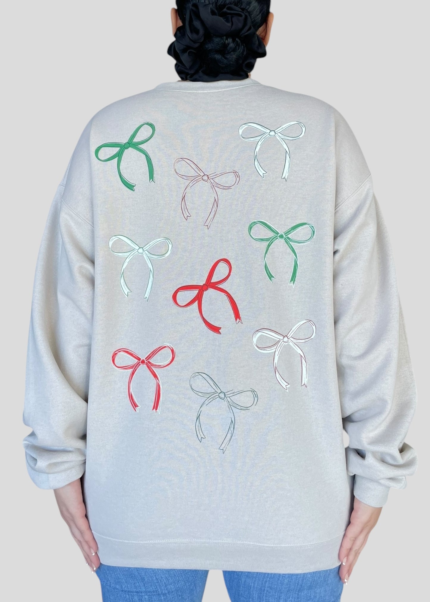 Have Yourself a Merry Little Christmas Habibi Bow Sweatshirts