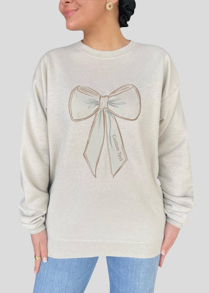 Custom English, Arabic or Coptic Text Bow Sweatshirts