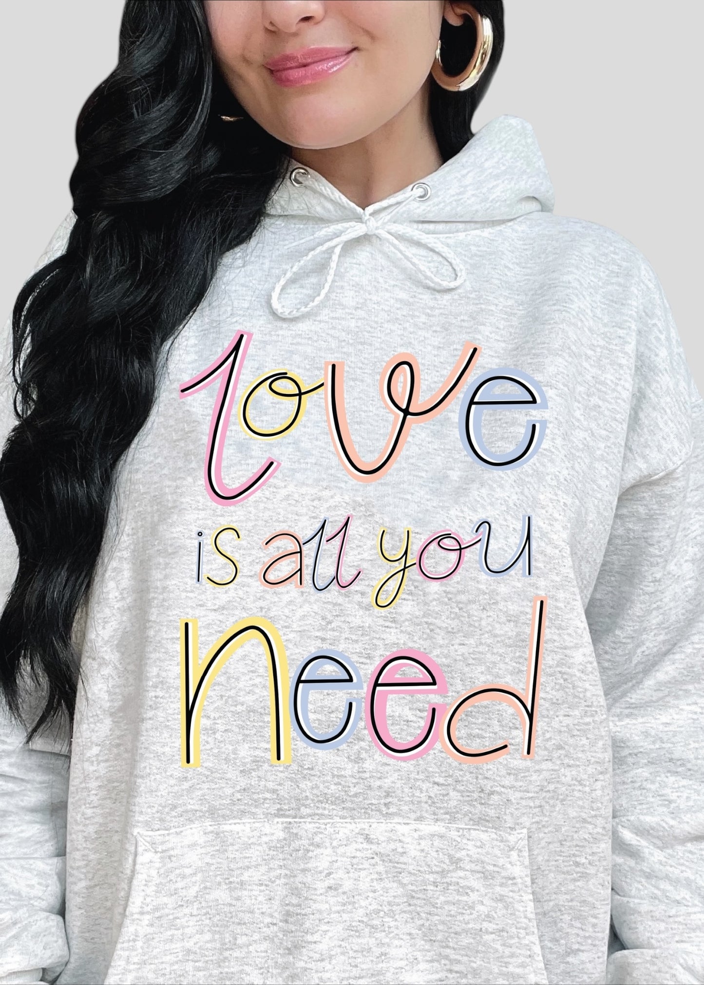 Love Is All You Need Cursive Scribble Sweatshirts