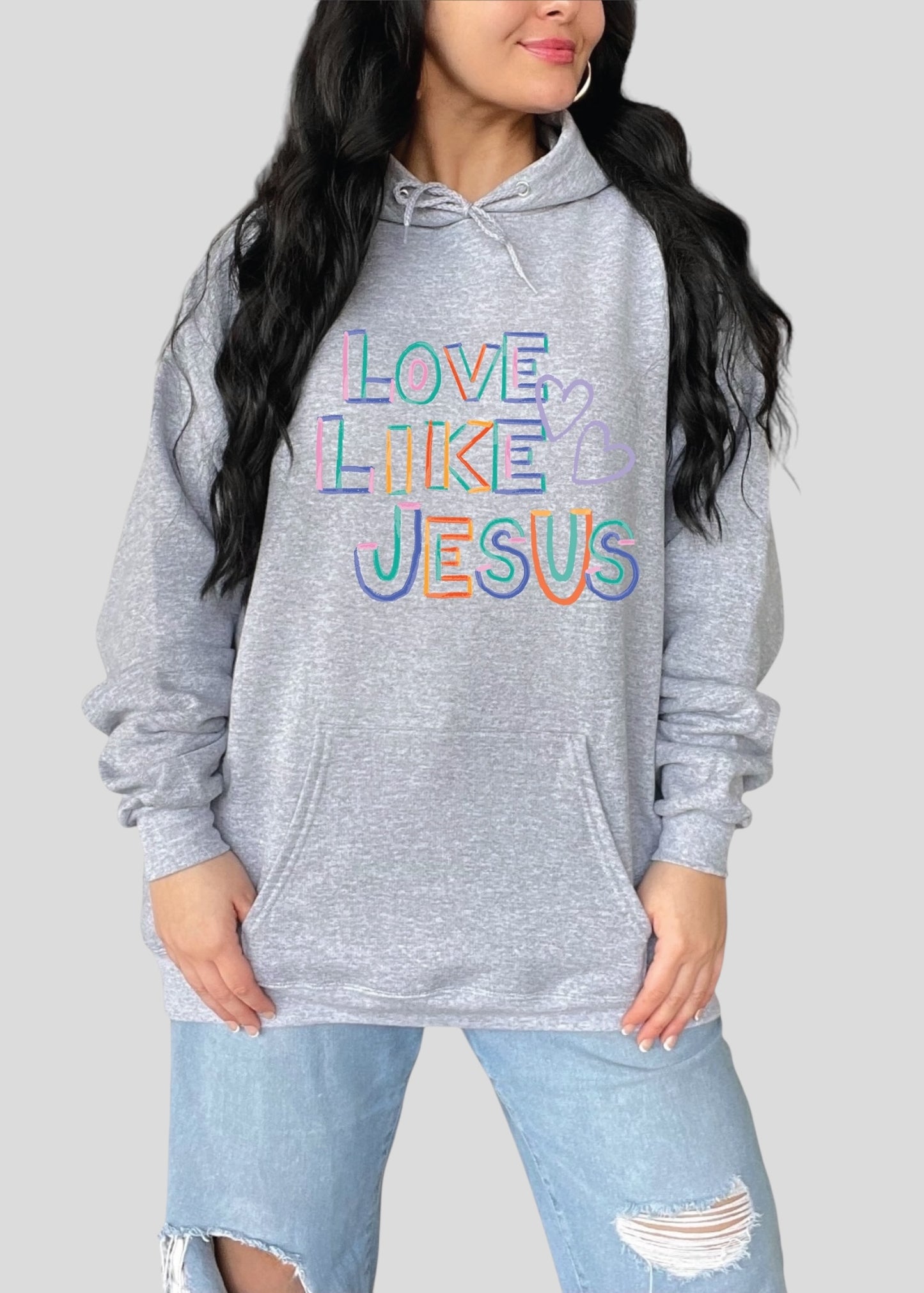 Love Like Jesus Crayon Doodle Sweatshirts