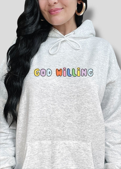 God Willing Doodle Sweatshirts