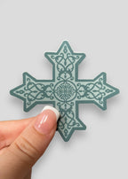 Coptic Cross Vinyl Sticker