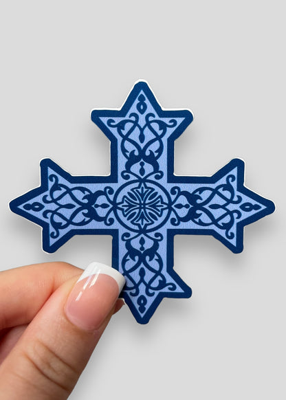 Coptic Cross Vinyl Sticker