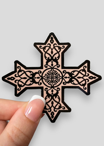 Coptic Cross Vinyl Sticker