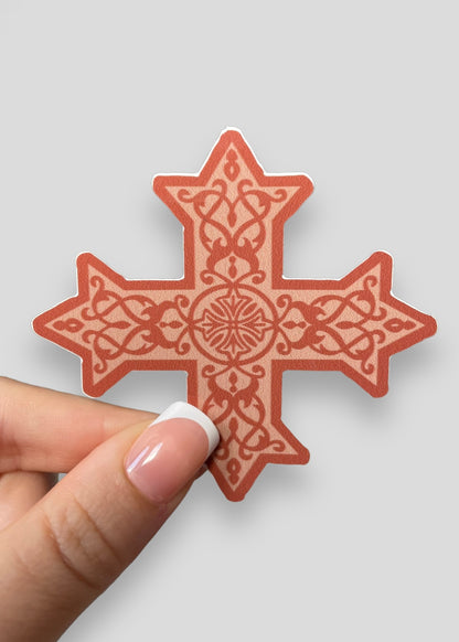 Coptic Cross Vinyl Sticker