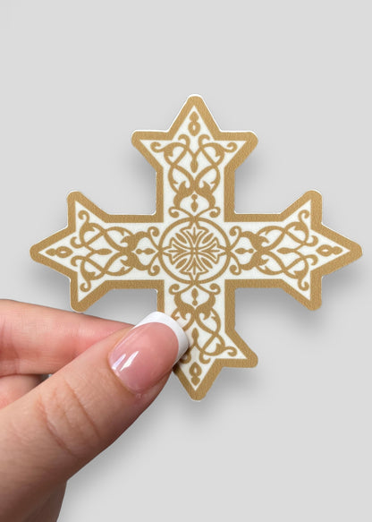 Coptic Cross Vinyl Sticker