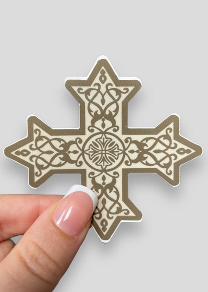 Coptic Cross Vinyl Sticker