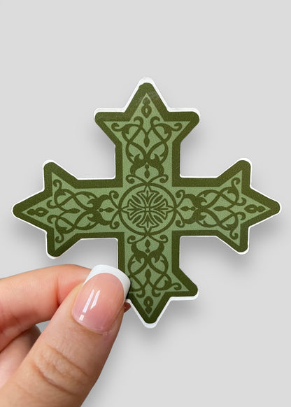 Coptic Cross Vinyl Sticker