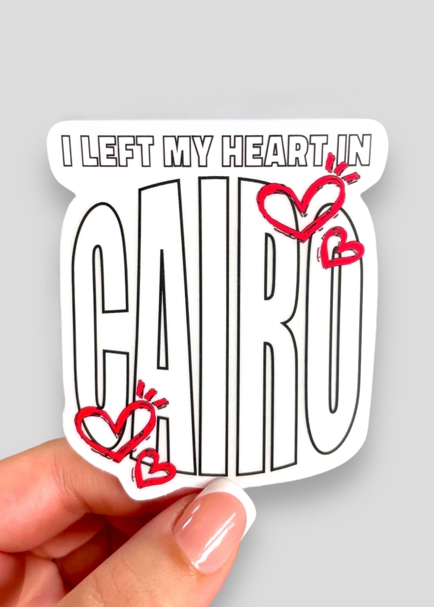 [Transparent] I Left My Heart In Cairo Vinyl Sticker