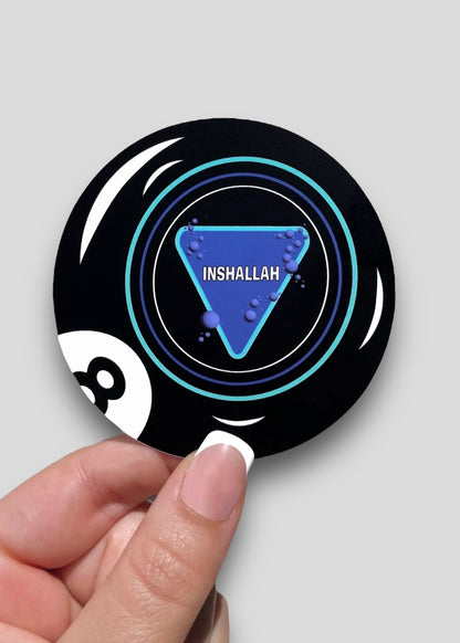 Inshallah Magic 8 Ball Vinyl Sticker