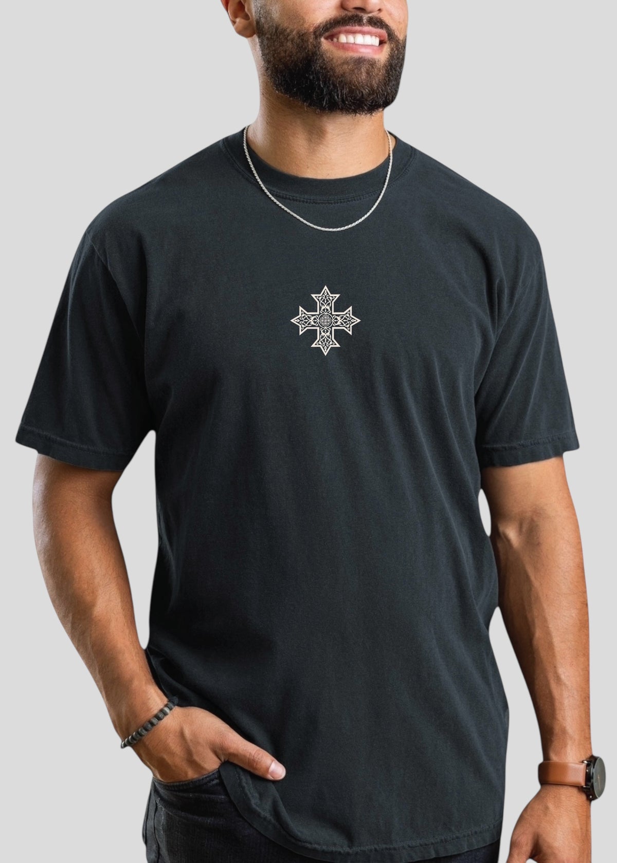 [DEAL TEE] Printed Unisex Mystery Coptic Cross Short Sleeve Tee