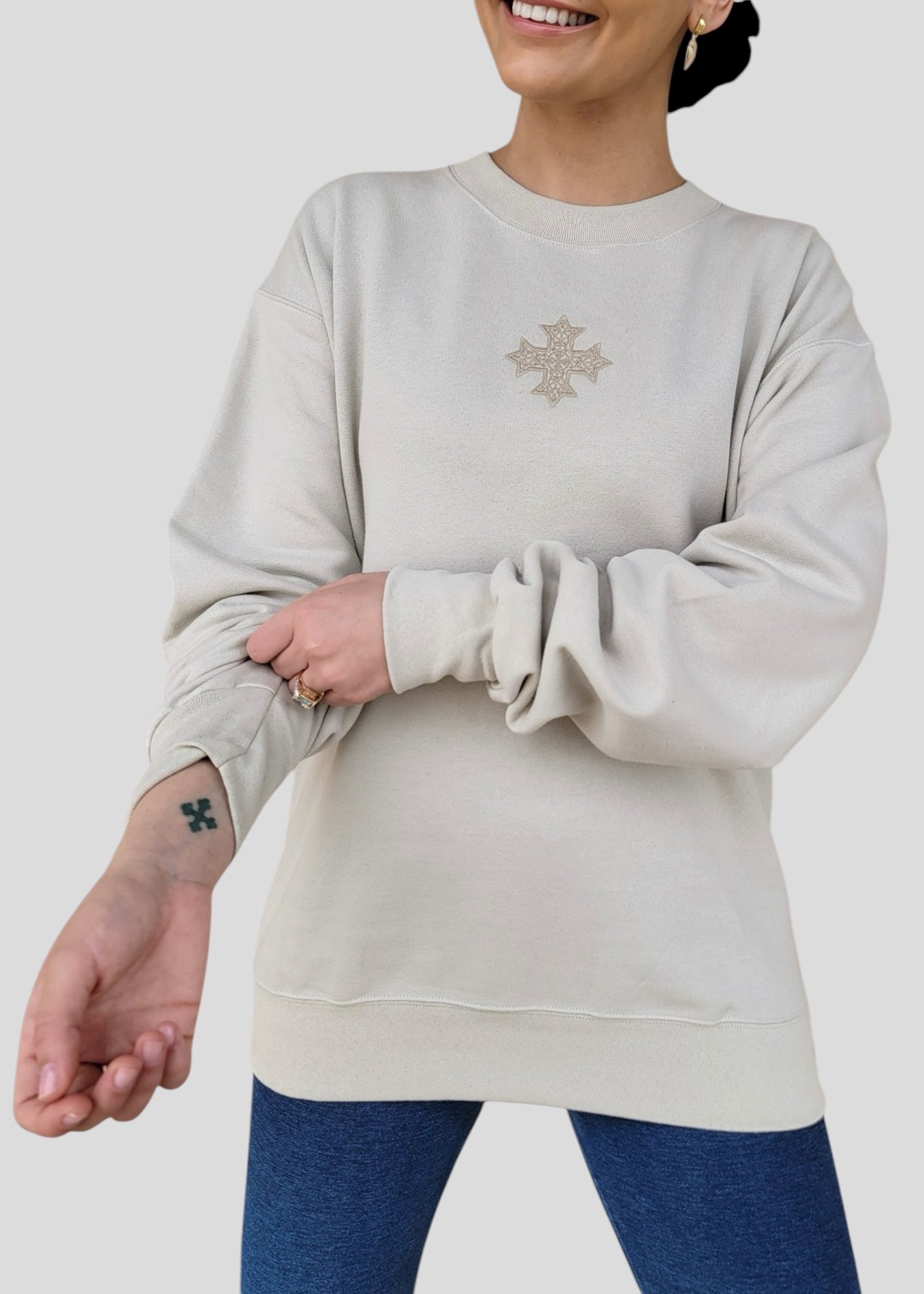 Embroidered Coptic Cross Sweatshirts