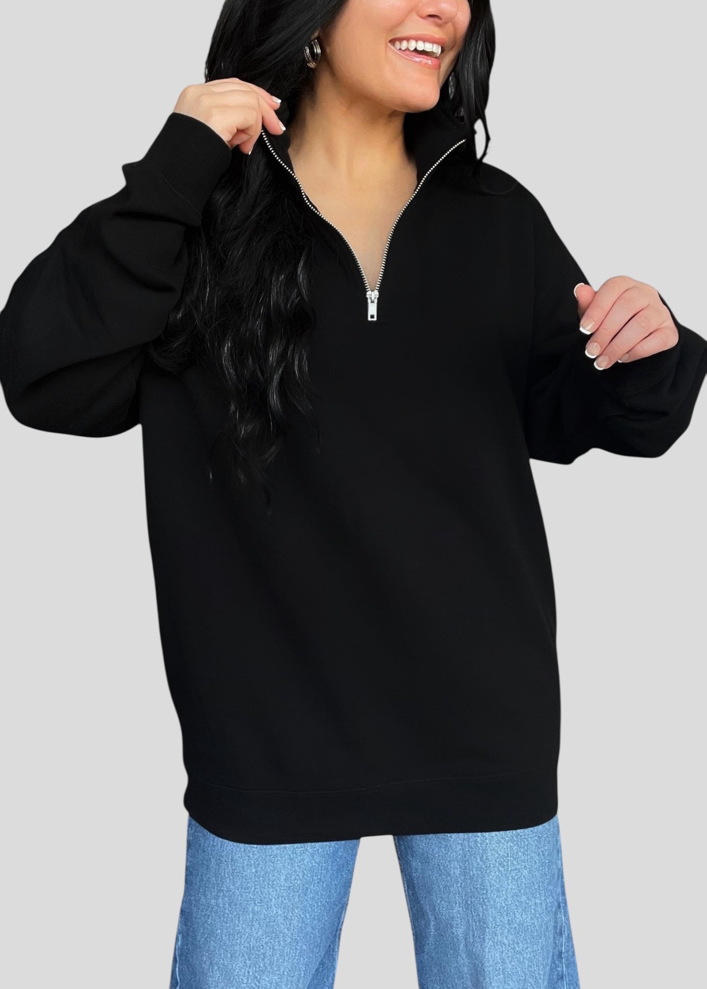 [Customizable] Embroidered Coptic Cross Quarter-Zip Sweatshirts