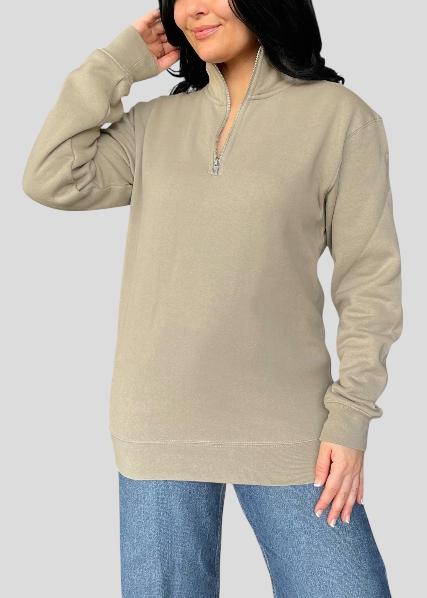 [Customizable] Embroidered Coptic Cross Quarter-Zip Sweatshirts