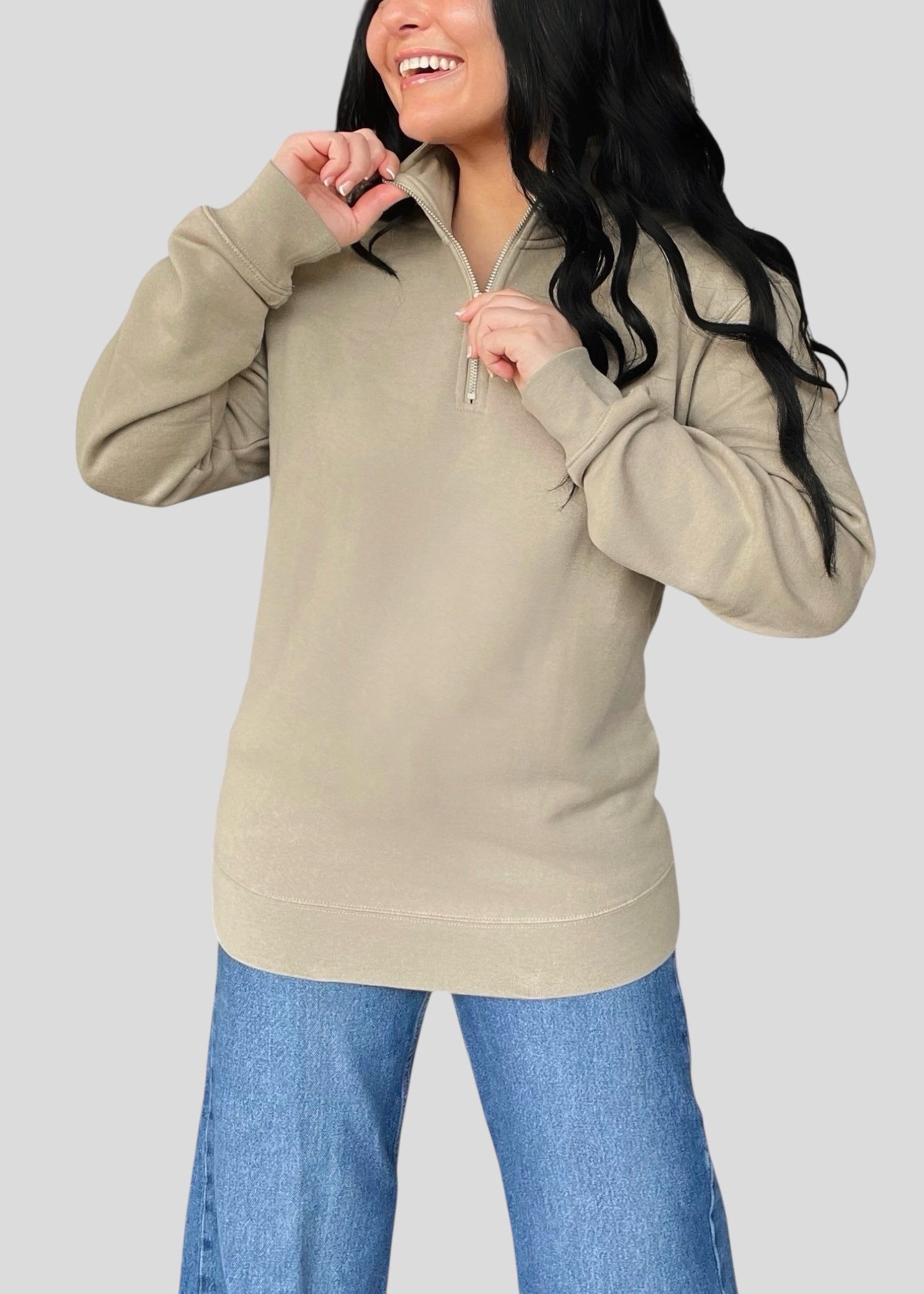 [Customizable] Embroidered Coptic Cross Quarter-Zip Sweatshirts