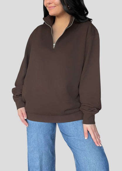 [Customizable] Embroidered Coptic Cross Quarter-Zip Sweatshirts