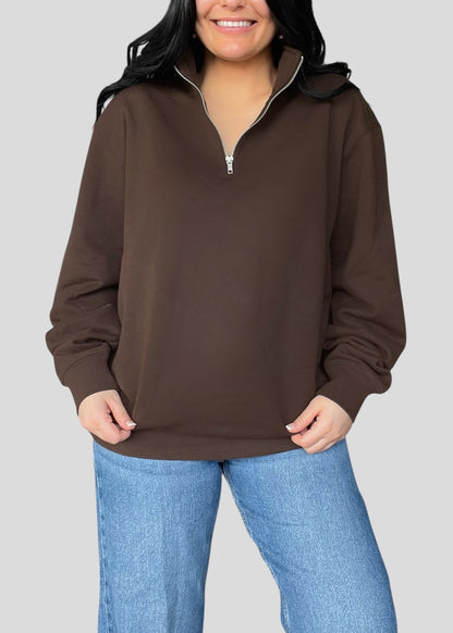 [Customizable] Embroidered Coptic Cross Quarter-Zip Sweatshirts