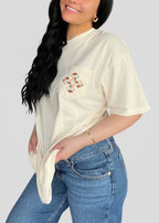 Wholesale Box- Printed Floral Coptic Cross Tee