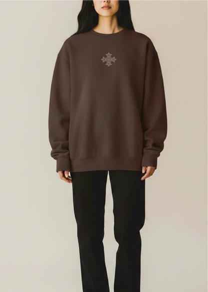 [DEAL CREW] Embroidered Unisex Mystery Coptic Cross Crewneck