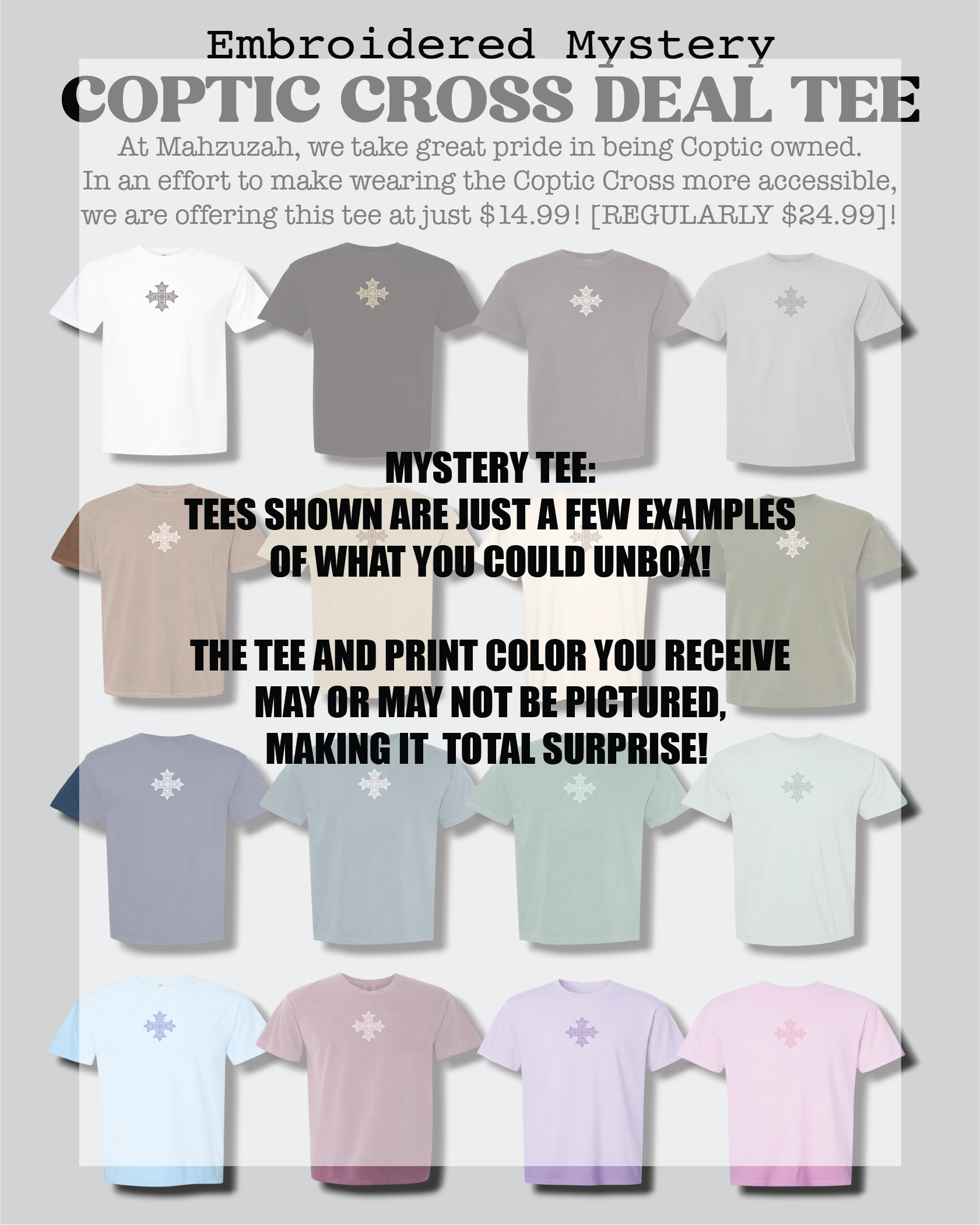[DEAL TEE] Printed Unisex Mystery Coptic Cross Short Sleeve Tee
