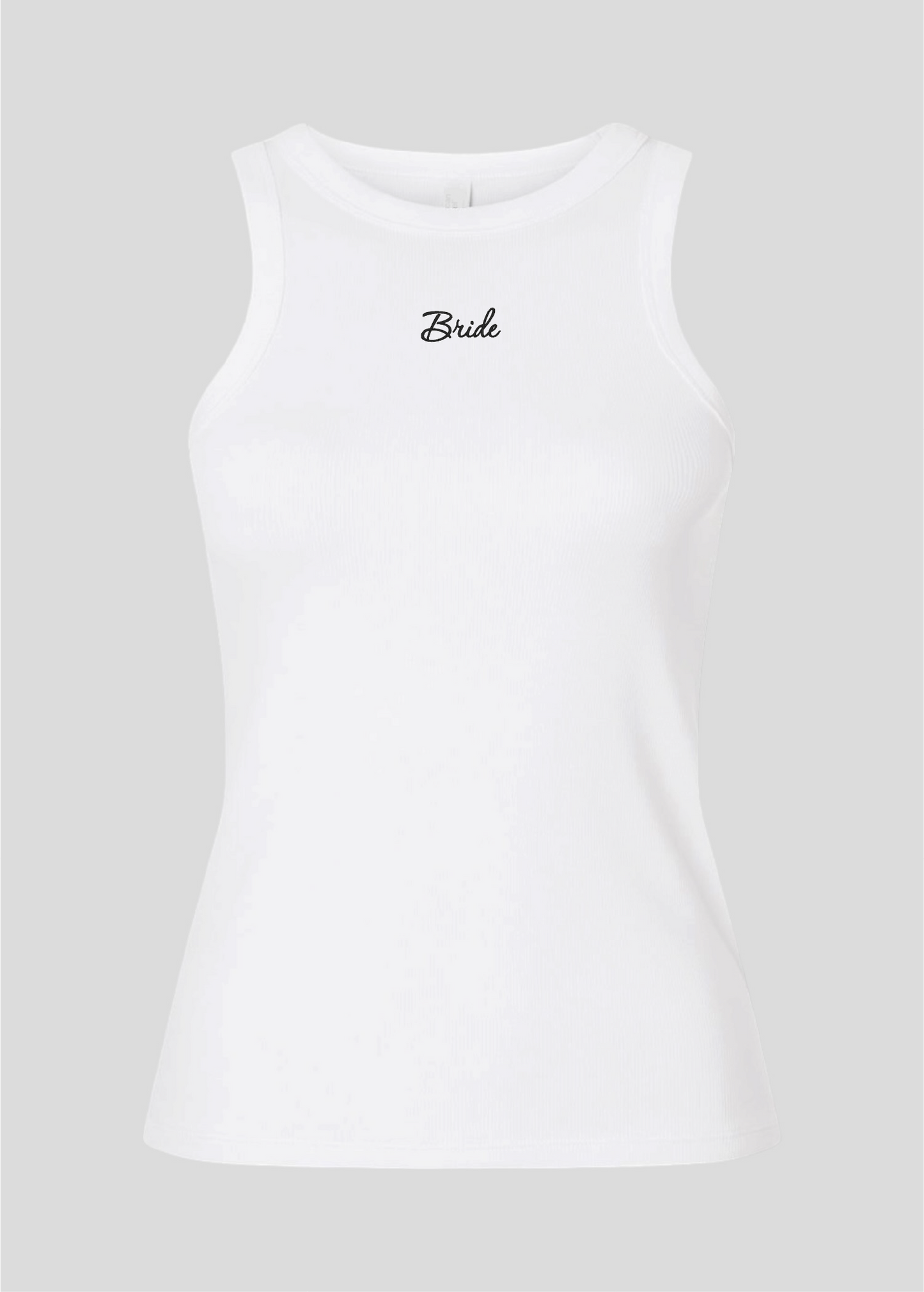 Embroidered Bride Rib Tank Top