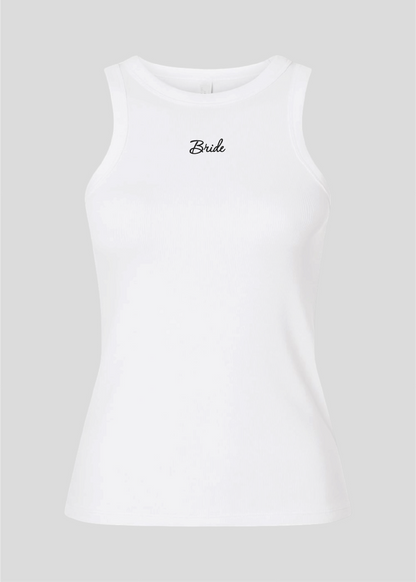 Embroidered Bride Rib Tank Top
