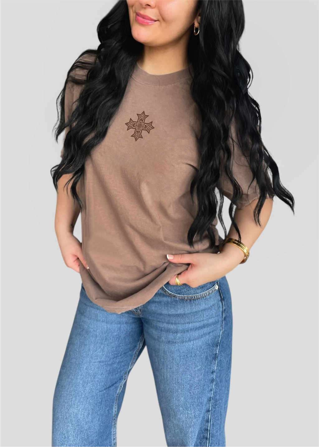 [DEAL TEE] Printed Unisex Mystery Coptic Cross Short Sleeve Tee