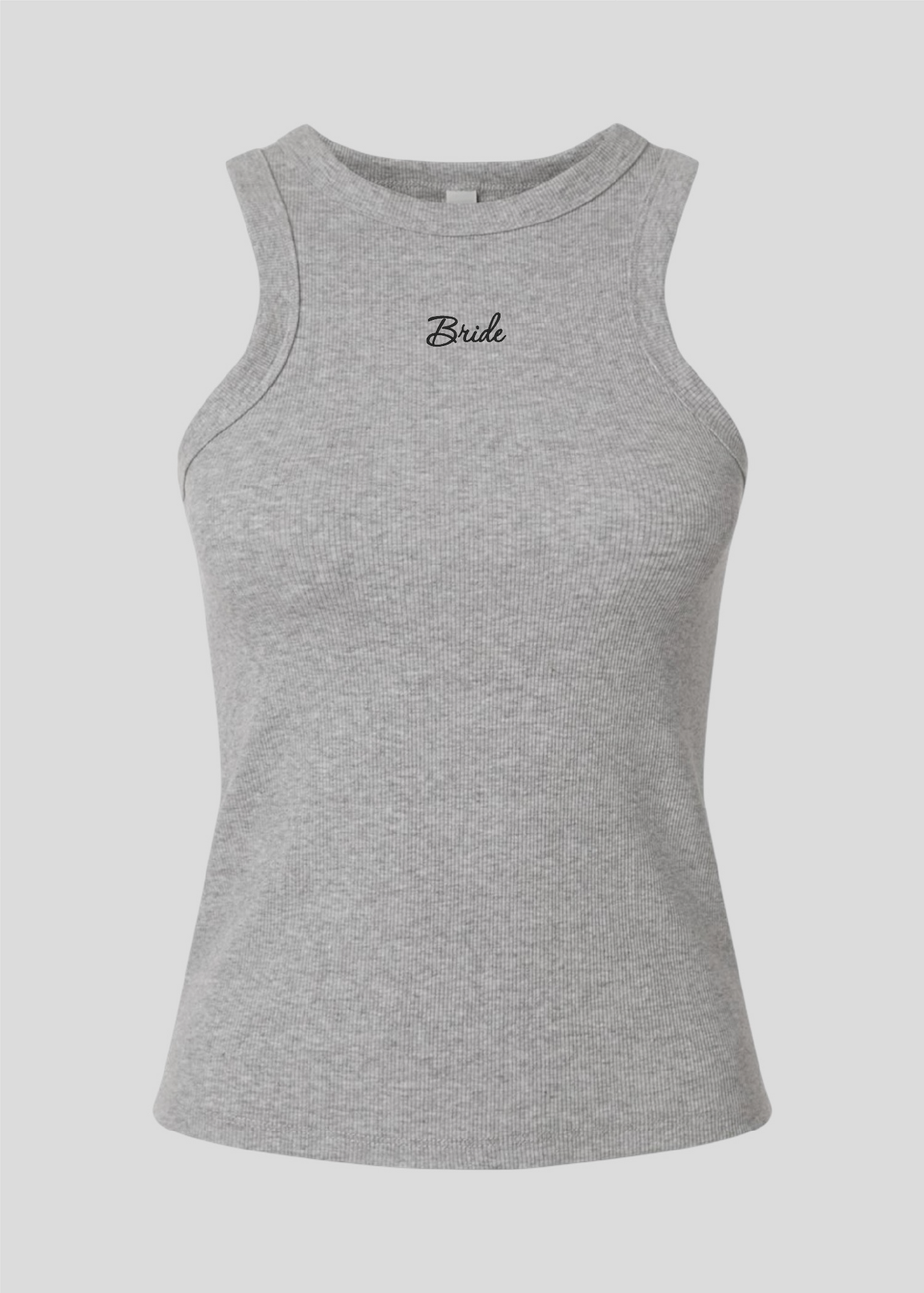 Embroidered Bride Rib Tank Top