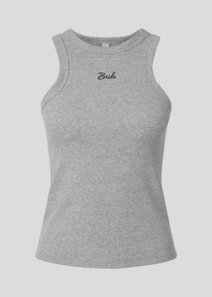 Embroidered Bride Rib Tank Top