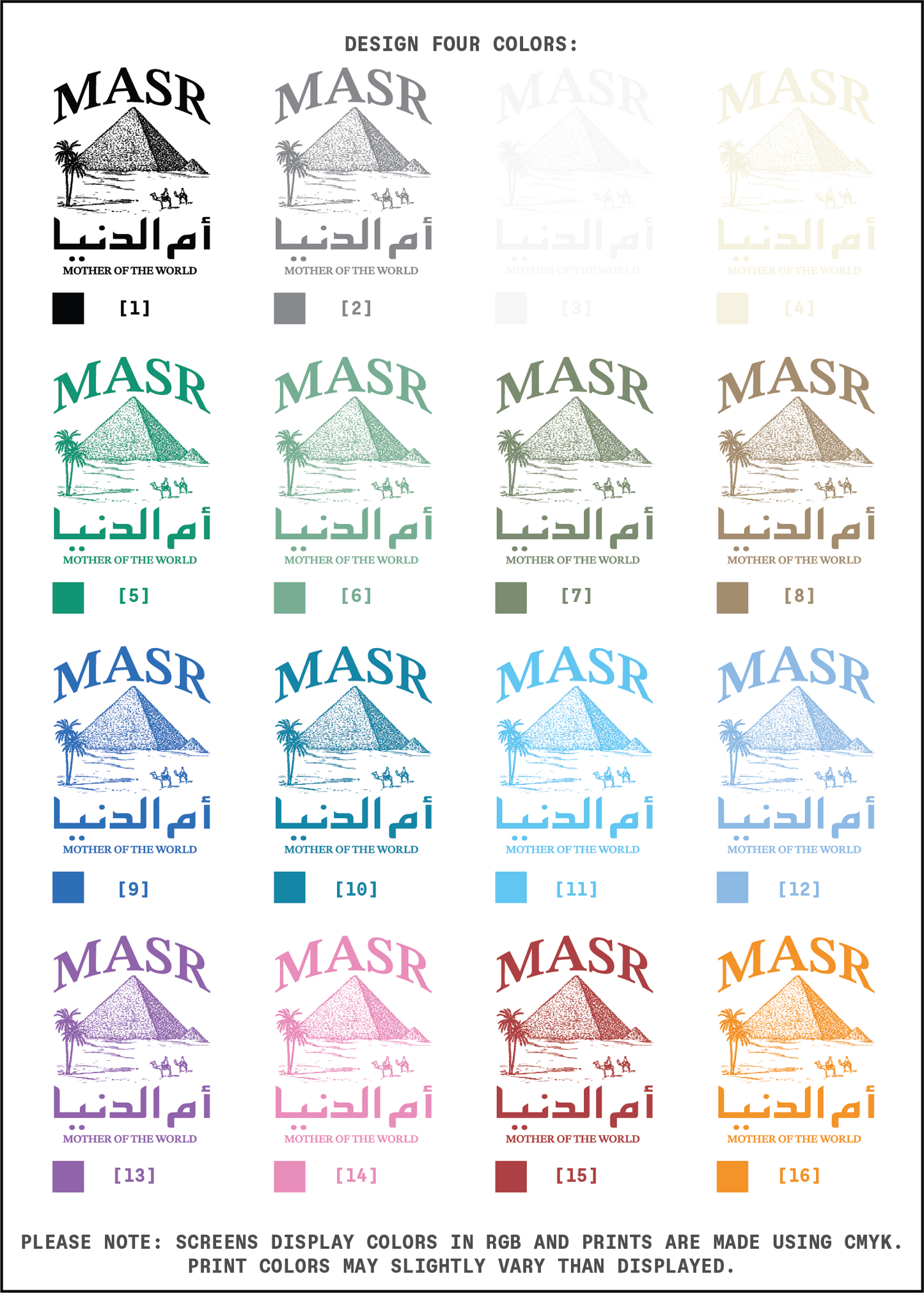 [CUSTOMIZABLE] Egypt-Mother of the World / Masr-Oum El Donia Tees