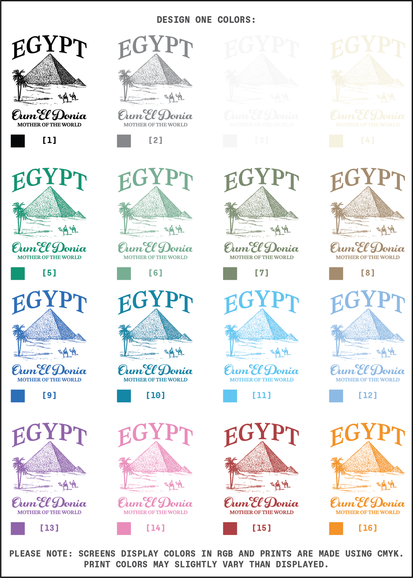 [CUSTOMIZABLE] Egypt-Mother of the World / Masr-Oum El Donia Tees