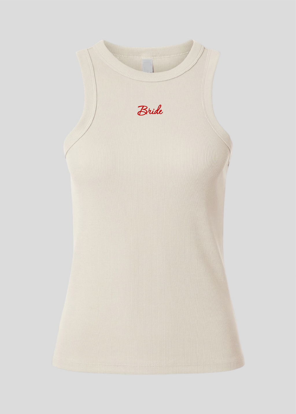 Embroidered Bride Rib Tank Top