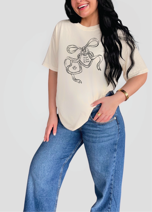 Heart Locket: John 3:16 For God So Loved The World Tee